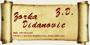 Zorka Didanović vizit kartica